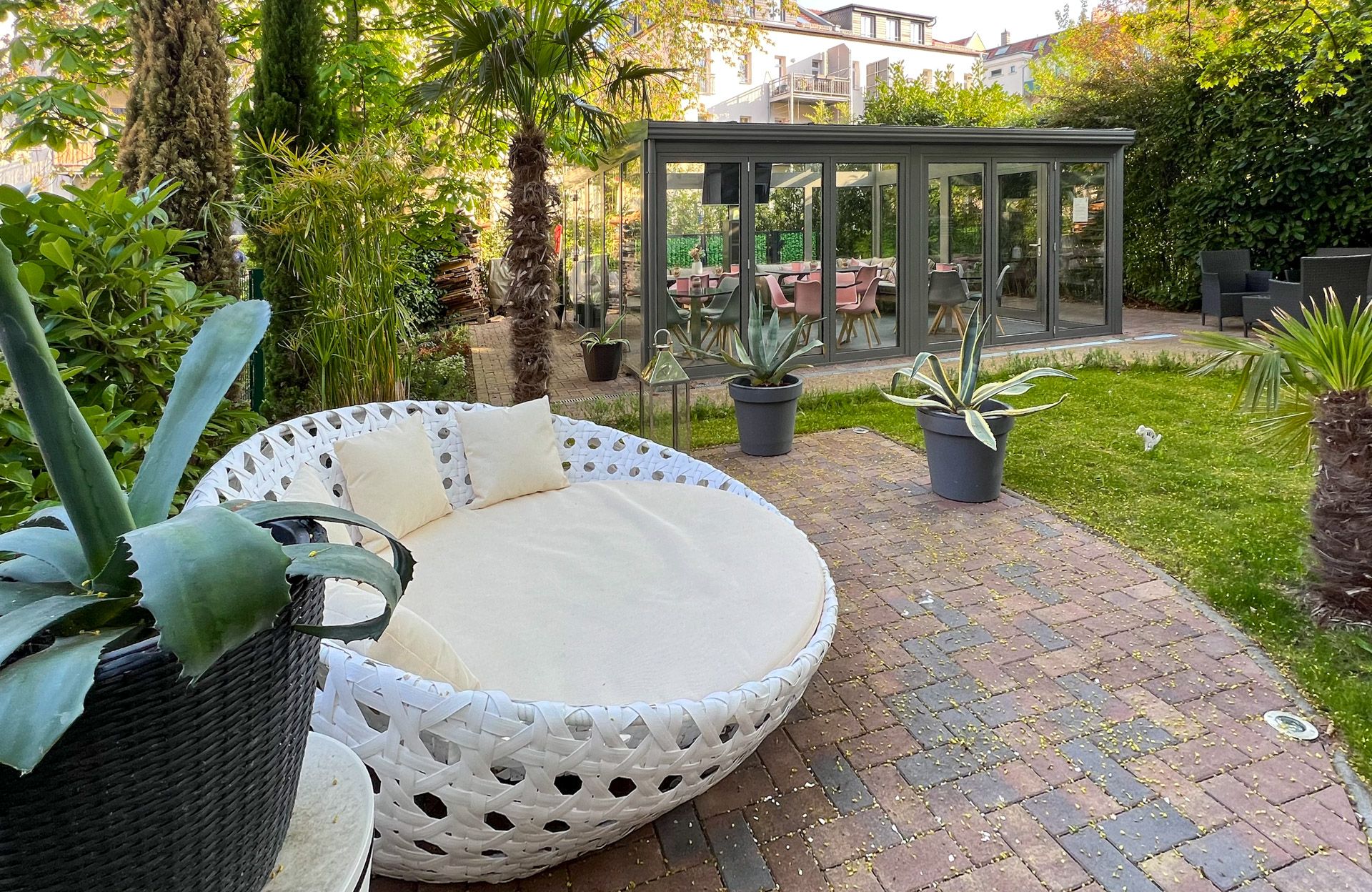 Garten im Auenwald Hotel und Apartmenthaus in Leipzig